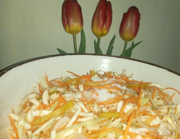 Рецепт: Салат из легкого с овощами - на скорую руку