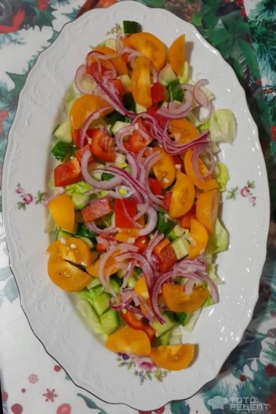 Рецепт: Салат из перца сладкого и брынзы - С вялеными помидорами Рецепт: Салат из перца сладкого и брынзы - С вялеными помидорами