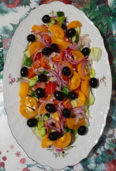 Рецепт: Салат из перца сладкого и брынзы - С вялеными помидорами Рецепт: Салат из перца сладкого и брынзы - С вялеными помидорами