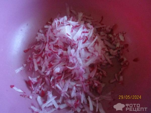 Рецепт: Салат "Из того, что под рукой" - весенний Рецепт: Салат "Из того, что под рукой" - весенний