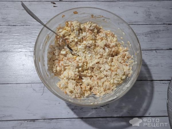 Рецепт: Салат "Королева Змей" - с курицей и грибами Рецепт: Салат "Королева Змей" - с курицей и грибами