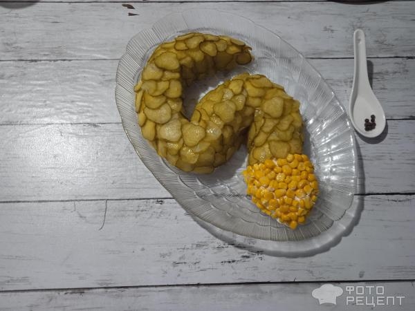 Рецепт: Салат "Королева Змей" - с курицей и грибами Рецепт: Салат "Королева Змей" - с курицей и грибами