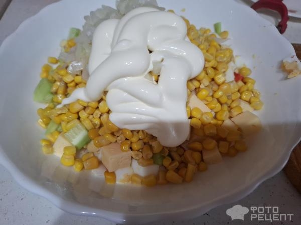 Рецепт: Салат "Крабовая фантазия" - В моем исполнении. Рецепт: Салат "Крабовая фантазия" - В моем исполнении.