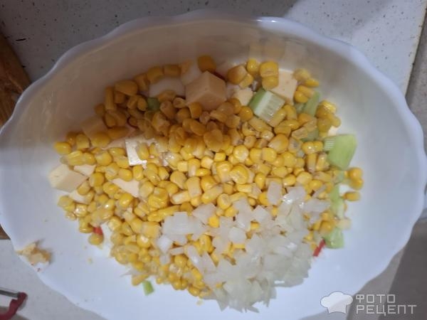 Рецепт: Салат "Крабовая фантазия" - В моем исполнении. Рецепт: Салат "Крабовая фантазия" - В моем исполнении.