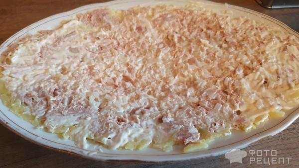 Рецепт: Салат "Мимоза" классический - С консервированным тунцом Рецепт: Салат "Мимоза" классический - С консервированным тунцом