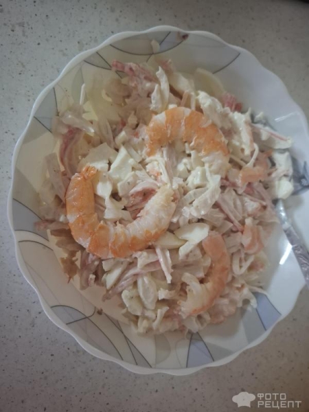 Рецепт: Салат Морской с креветками - Готовлю с любовью.
