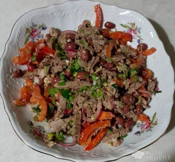 Рецепт: Салат с говядиной - К новогоднему столу