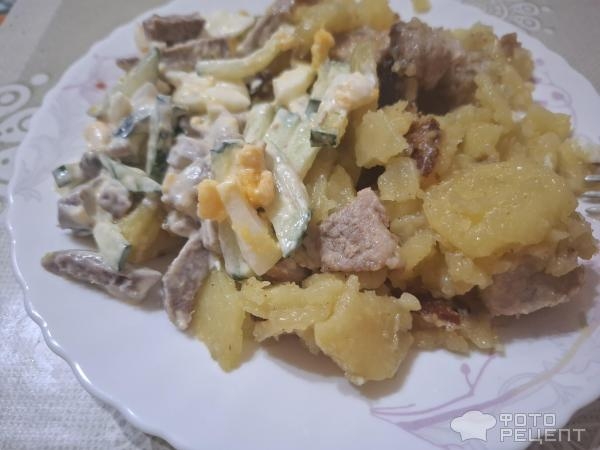 Рецепт: Салат с языком - Готовлю с любовью.