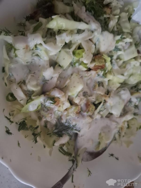 Рецепт: Салат с капустой, огурцами - Готовлю с любовью Рецепт: Салат с капустой, огурцами - Готовлю с любовью