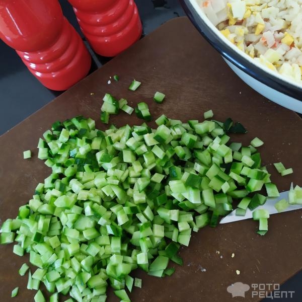 Рецепт: Салат с крабовыми палочками - Салат, вкусно, несложно, по домашнему
