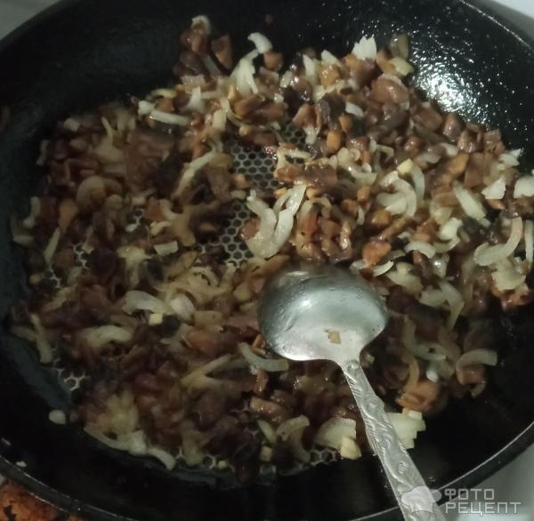 Рецепт: Салат с куриной грудкой и шампиньонами - под "шубой"