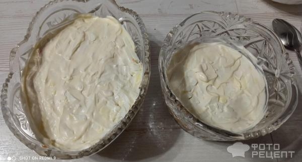 Рецепт: Салат с куриной грудкой и шампиньонами - под "шубой"