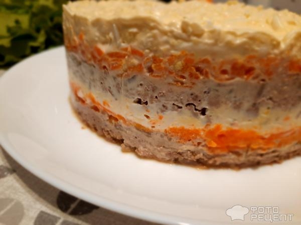 Рецепт: Салат с куриной печенью - C майонезом. Рецепт: Салат с куриной печенью - C майонезом.