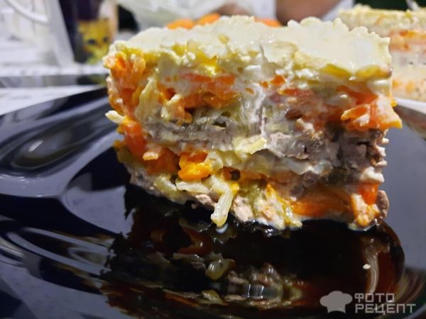 Рецепт: Салат с куриной печенью - C майонезом. Рецепт: Салат с куриной печенью - C майонезом.