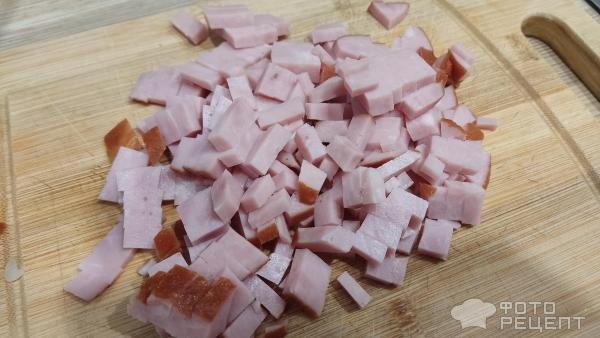 Рецепт: Салат с ветчиной и овощами - с яйцом Рецепт: Салат с ветчиной и овощами - с яйцом