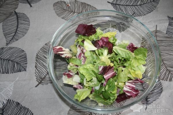 Рецепт: Салат "Свежий микс" - с пикантной заправкой