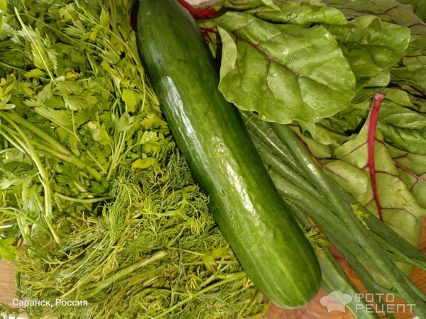 Рецепт: Салат зеленый - Из всего зелёного с вашего огорода) Пожуём витамишки)