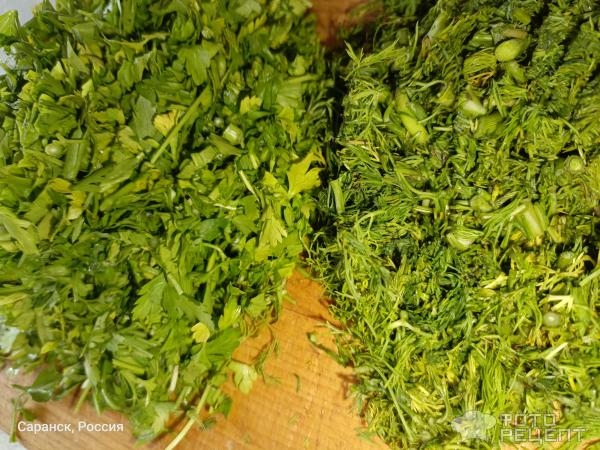 Рецепт: Салат зеленый - Из всего зелёного с вашего огорода) Пожуём витамишки)