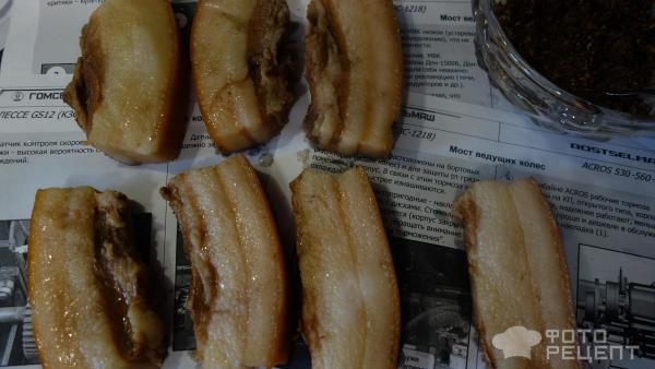 Рецепт: Сало, засоленное горячим способом - в луковой шелухе Рецепт: Сало, засоленное горячим способом - в луковой шелухе