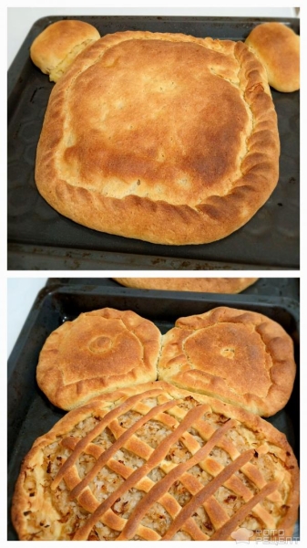 Рецепт: Сдобный пирог с капустой для всей семьи - Любимый рецепт творожного дрожжевого теста для несладких пирогов Рецепт: Сдобный пирог с капустой для всей семьи - Любимый рецепт творожного дрожжевого теста для несладких пирогов