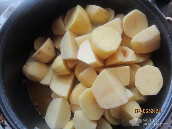 Рецепт: Сердце с картофелем в сметанном соусе - тушеное Рецепт: Сердце с картофелем в сметанном соусе - тушеное