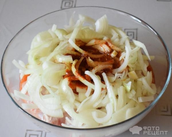 Рецепт: Шашлык в электрошашлычнице - из куриных окорочков в виноградном уксусе Рецепт: Шашлык в электрошашлычнице - из куриных окорочков в виноградном уксусе