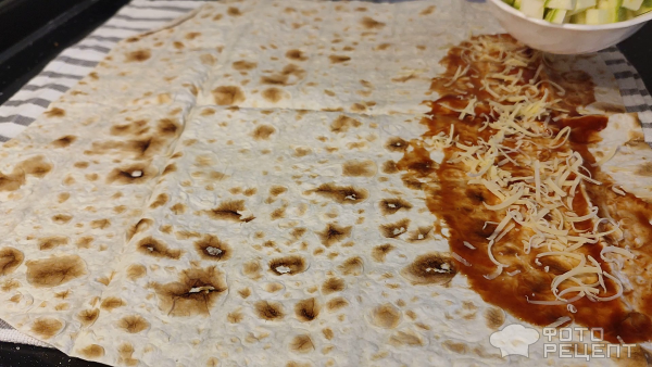 Рецепт: Шаурма с кабачком и курицей гриль - Так кабачки Вы еще точно не готовили!))))