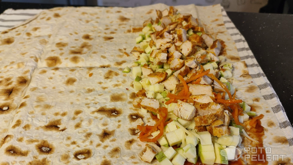 Рецепт: Шаурма с кабачком и курицей гриль - Так кабачки Вы еще точно не готовили!))))