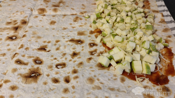 Рецепт: Шаурма с кабачком и курицей гриль - Так кабачки Вы еще точно не готовили!))))