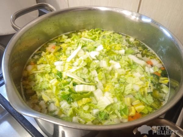 Рецепт: Щи дальневосточные - с кальмарами и копченостями Рецепт: Щи дальневосточные - с кальмарами и копченостями