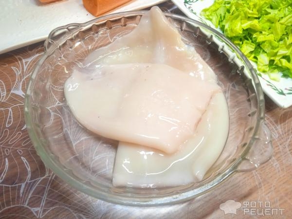 Рецепт: Щи дальневосточные - с кальмарами и копченостями Рецепт: Щи дальневосточные - с кальмарами и копченостями