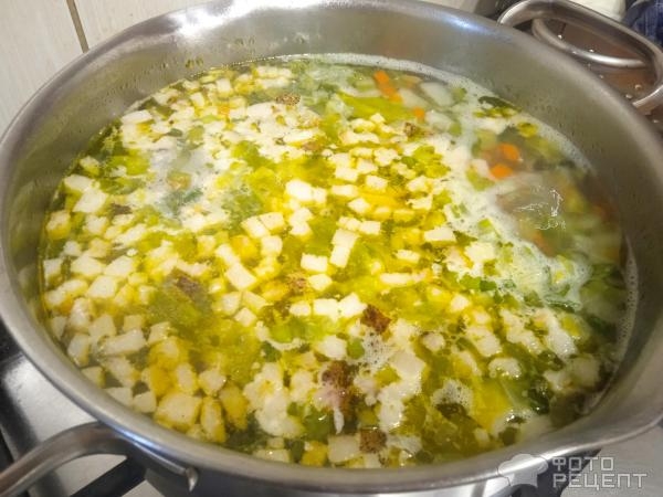 Рецепт: Щи дальневосточные - с кальмарами и копченостями Рецепт: Щи дальневосточные - с кальмарами и копченостями