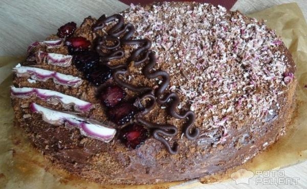 Рецепт: Шоколадный торт - Простой и вкусный. Рецепт: Шоколадный торт - Простой и вкусный.