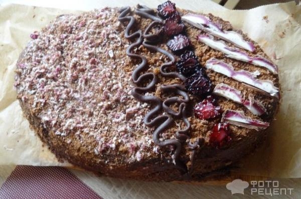 Рецепт: Шоколадный торт - Простой и вкусный. Рецепт: Шоколадный торт - Простой и вкусный.