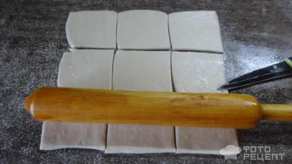 Рецепт: Слоеное печенье из готового теста - Очень быстрое , простое блюдо.