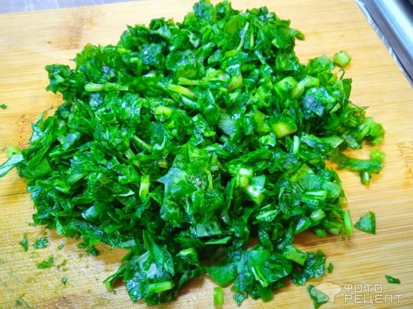 Рецепт: Суп куриный с овощами и зеленью - с ревенем и шпинатом