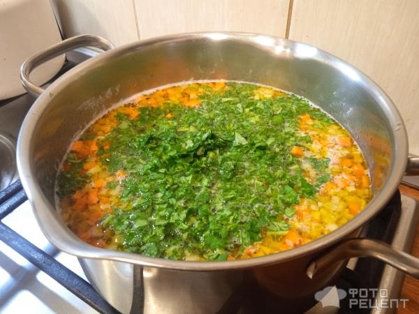 Рецепт: Суп летний из ревеня - и стебли и листья