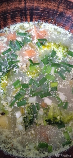 Рецепт: Суп с брокколи и сметаной - Без мясного бульона Рецепт: Суп с брокколи и сметаной - Без мясного бульона