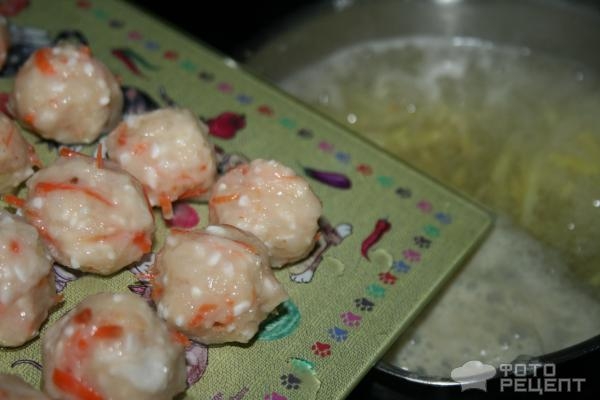 Рецепт: Суп с фрикадельками - Подходит по диете "Стол №5" Рецепт: Суп с фрикадельками - Подходит по диете "Стол №5"