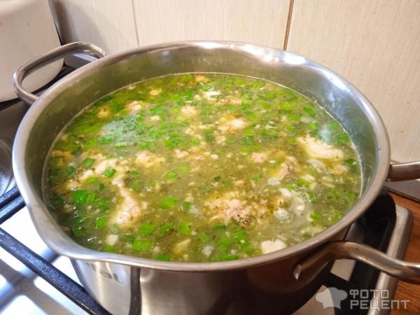 Рецепт: Суп со щавелем - и тушенкой Рецепт: Суп со щавелем - и тушенкой