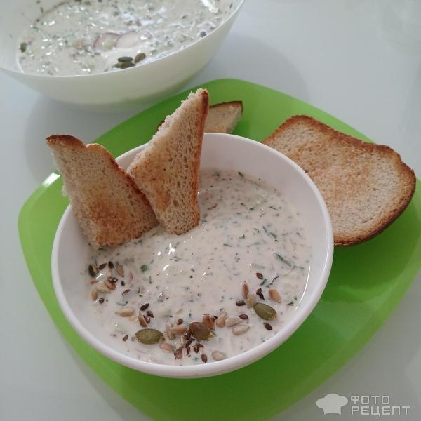 Рецепт: Суп "Таратор" - Болгарский вариант окрошки: холодный летний суп Таратор. Необычное и безумно вкусное сочетание ингредиентов. Рецепт: Суп "Таратор" - Болгарский вариант окрошки: холодный летний суп Таратор. Необычное и безумно вкусное сочетание ингредиентов.