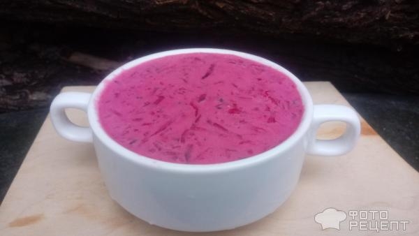 Рецепт: Свекольник холодный - готовим на даче Рецепт: Свекольник холодный - готовим на даче