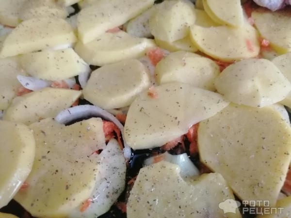 Рецепт: Свинина, запеченная в духовке с рисом и овощами - с томатным соусом Рецепт: Свинина, запеченная в духовке с рисом и овощами - с томатным соусом