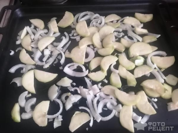 Рецепт: Свинина, запеченная в духовке с рисом и овощами - с томатным соусом Рецепт: Свинина, запеченная в духовке с рисом и овощами - с томатным соусом