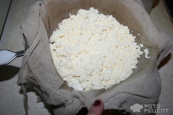 Рецепт: Сыр домашний - Из молока и сметаны Рецепт: Сыр домашний - Из молока и сметаны