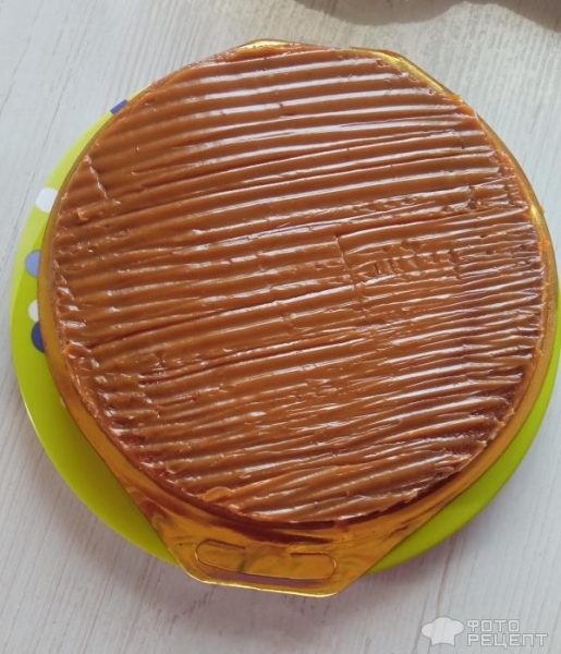 Рецепт: Торт из готовых коржей "Ванильный" - с варёной сгущёнкой Рецепт: Торт из готовых коржей "Ванильный" - с варёной сгущёнкой