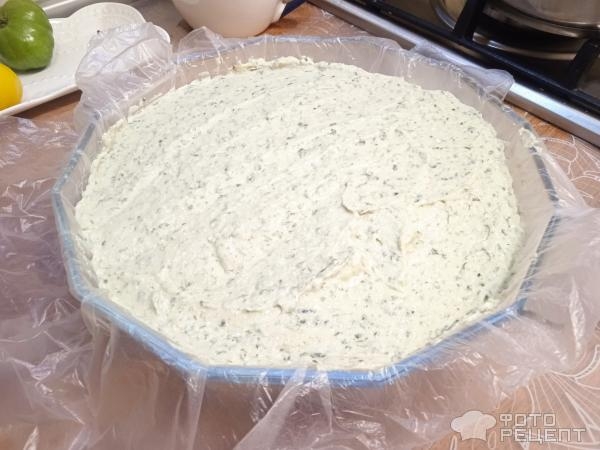 Рецепт: Тортик на сковородке - с творогом и щавелем