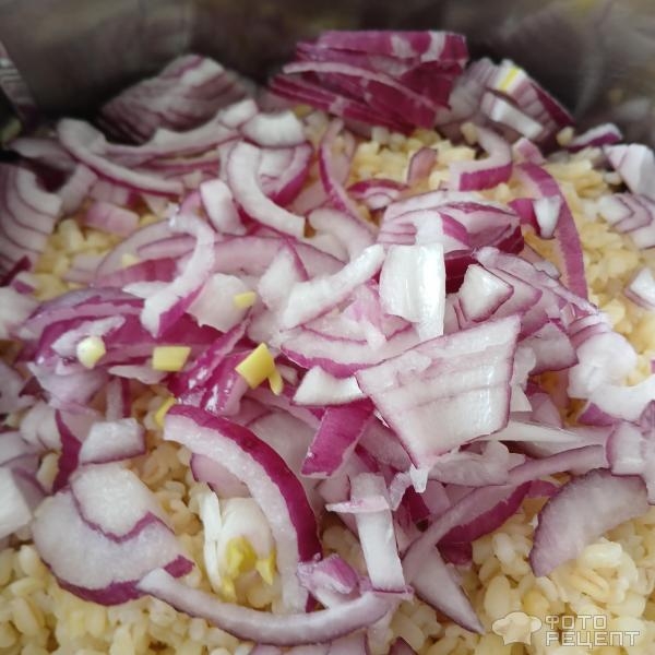 Рецепт: Турецкий салат "Кисир" - С булгуром и свежими овощами. Рецепт: Турецкий салат "Кисир" - С булгуром и свежими овощами.