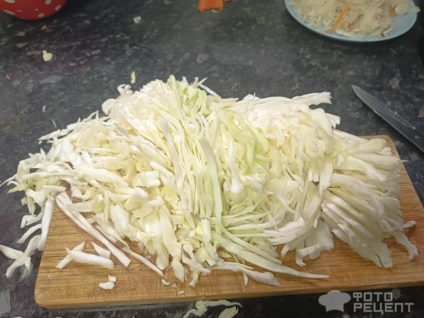 Рецепт: Тушеная капуста - С луком, морковью и томатным соусом