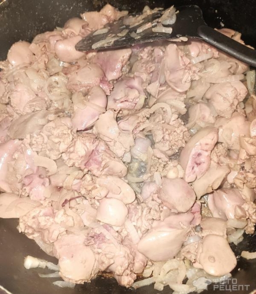 Рецепт: Тушенная куриная печень - Нежная куриная печень с классическим вкусом Рецепт: Тушенная куриная печень - Нежная куриная печень с классическим вкусом